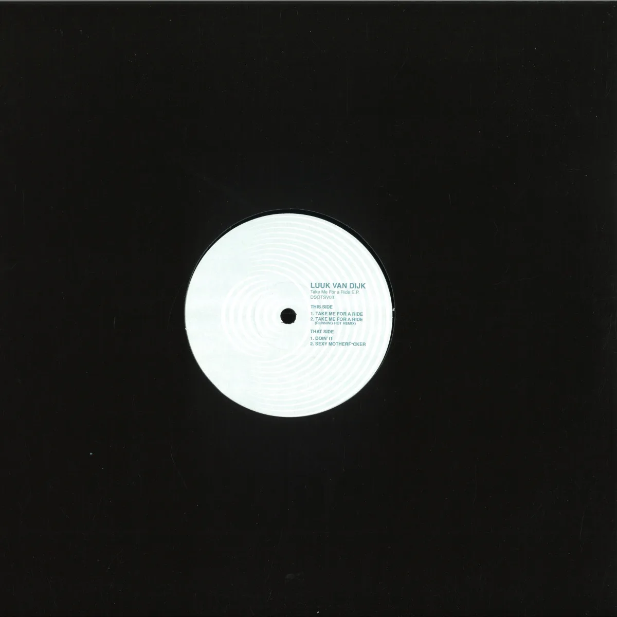 Back cover — Luuk Van Dijk — Take Me For A Ride
