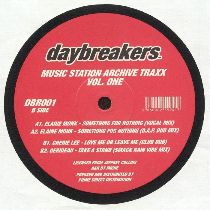 Back cover — Elaine MONK / CHERIE LEE / GERIDEAU — Music Station Archive Traxx Vol 1