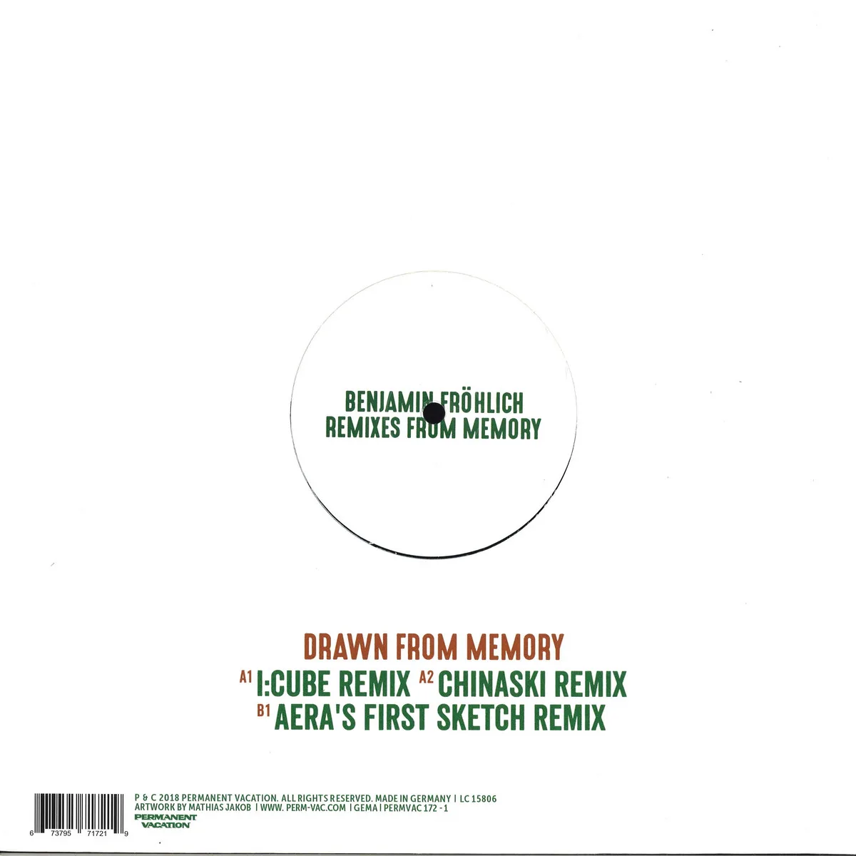 Back cover — Benjamin Fröhlich — Remixes From Memory Remixes