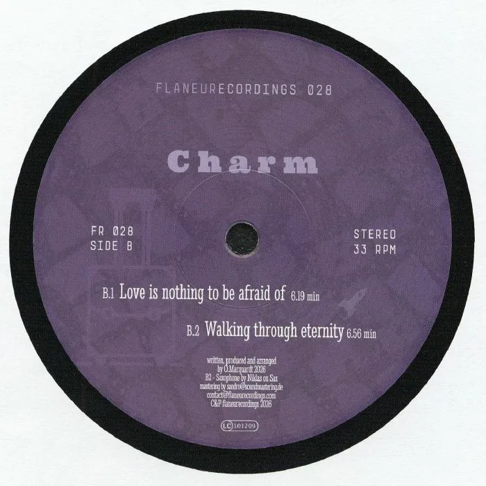 Back cover — Charm — Love is nothing to be afraid of