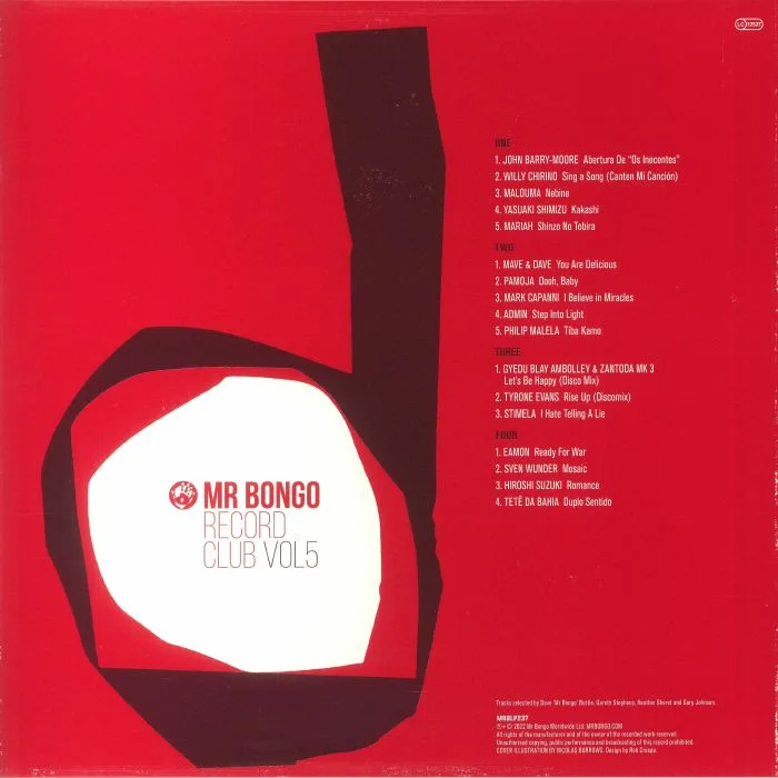 Back cover — VARIOUS — Mr Bongo Record Club Volume Five