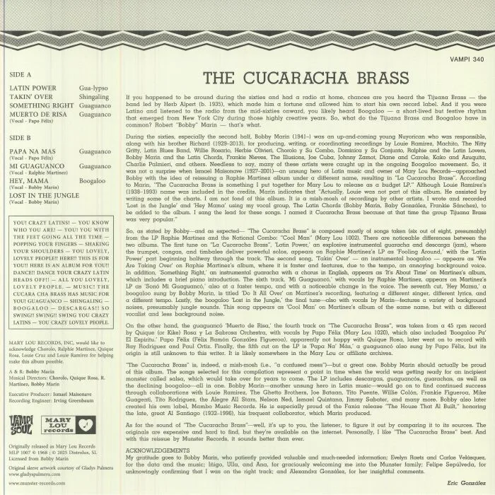 Обратная сторона обложки — LA CUCARACHA BRASS — La Cucaracha Brass