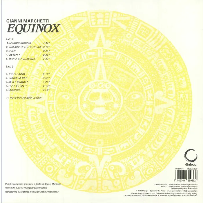 Back cover — Gianni MARCHETTI — Equinox (remastered)