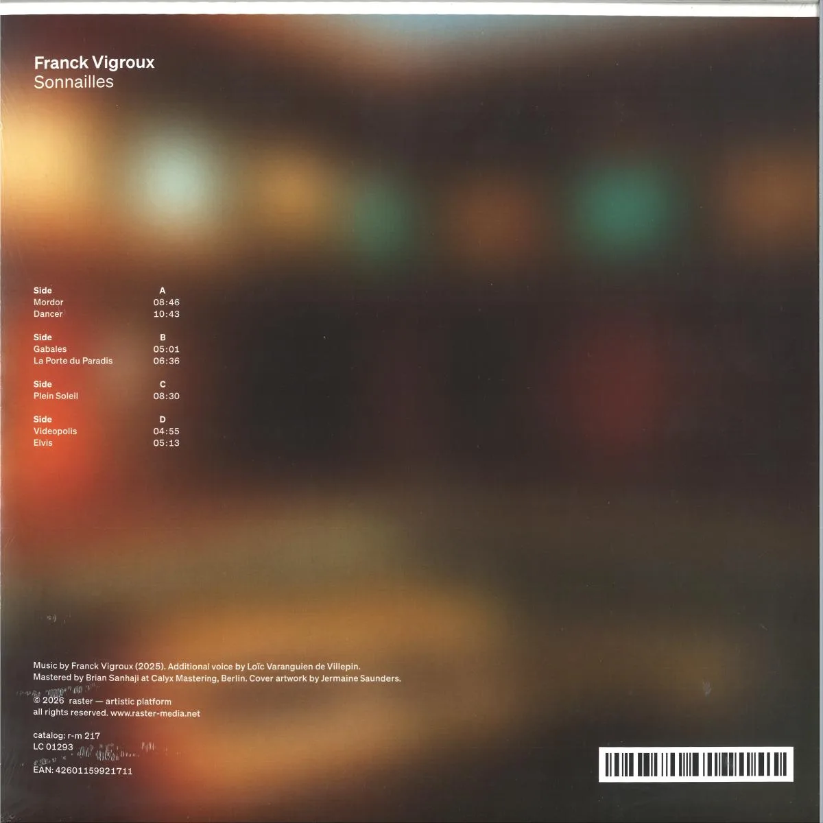 Обратная сторона обложки — Franck Vigroux — Sonnailles LP2x12"