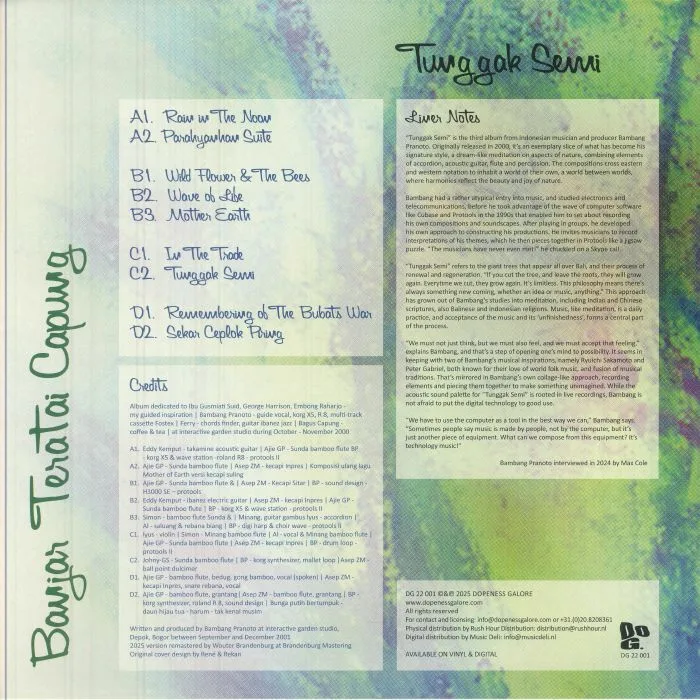 Обратная сторона обложки — BANJAR TERATI CAPUNG — Tunggak Semi (reissue)