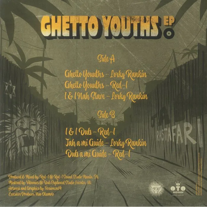 Обратная сторона обложки — LORKY RANKIN / RED I — Ghetto Youths EP