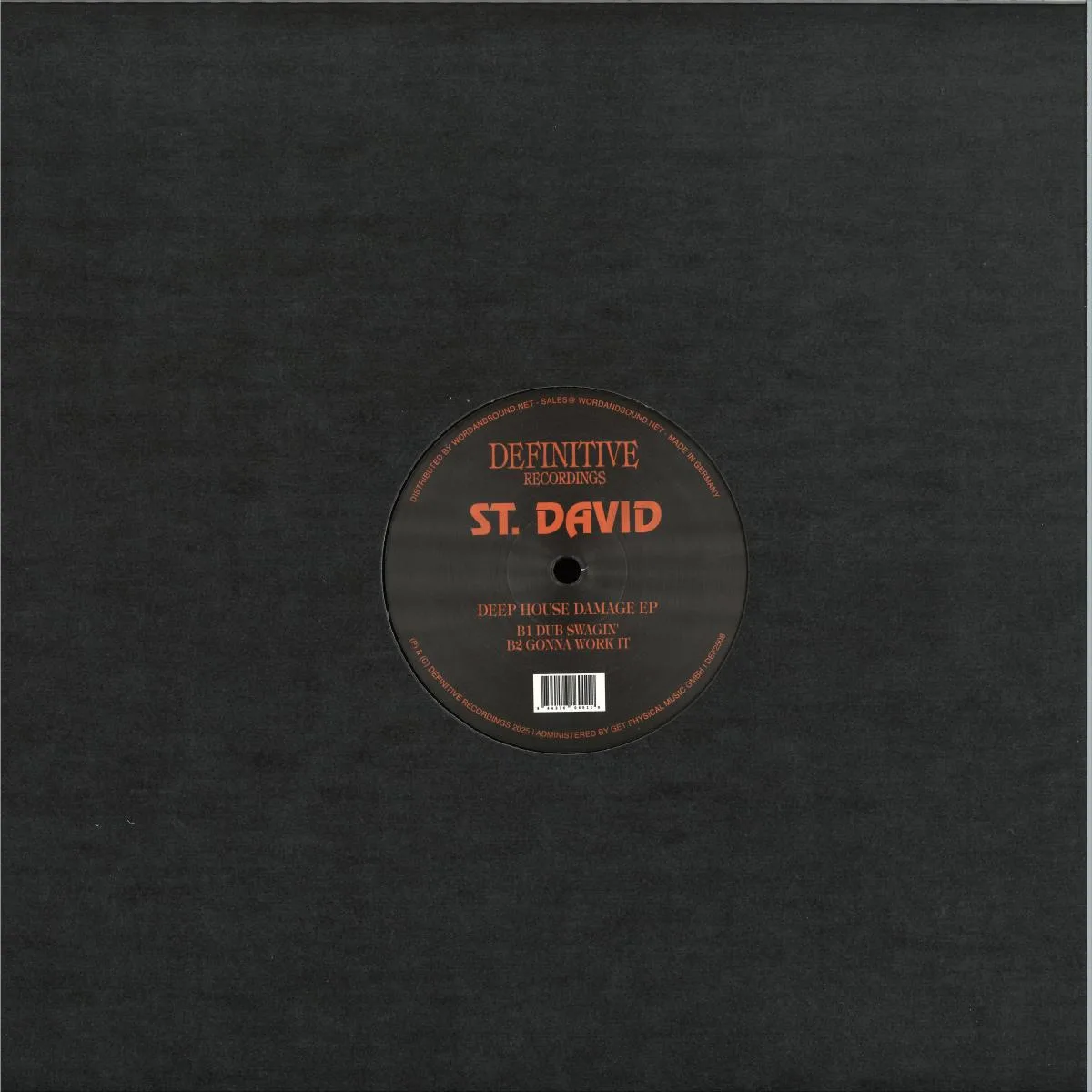Back cover — St. David — Deep House Damage EP
