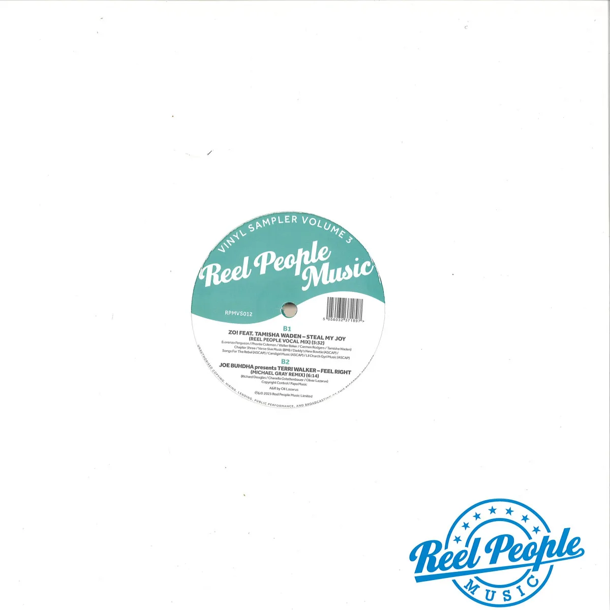 Обратная сторона обложки — Various — REEL PEOPLE MUSIC : VINYL SAMPLER VOLUME 3