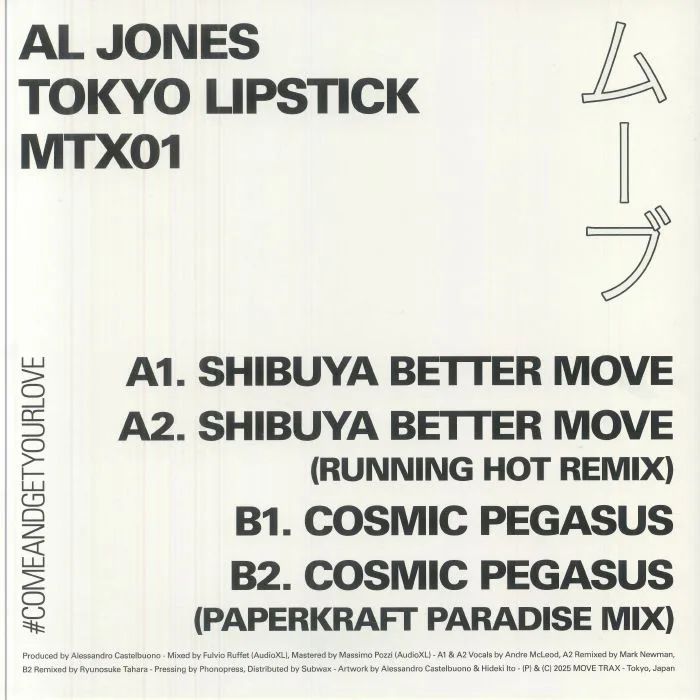 Обратная сторона обложки — Al JONES — Tokyo Lipstick EP