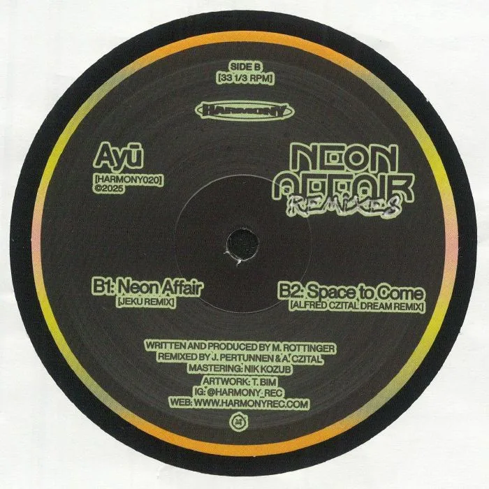 Back cover — AYU — Neon Affair (remixes)