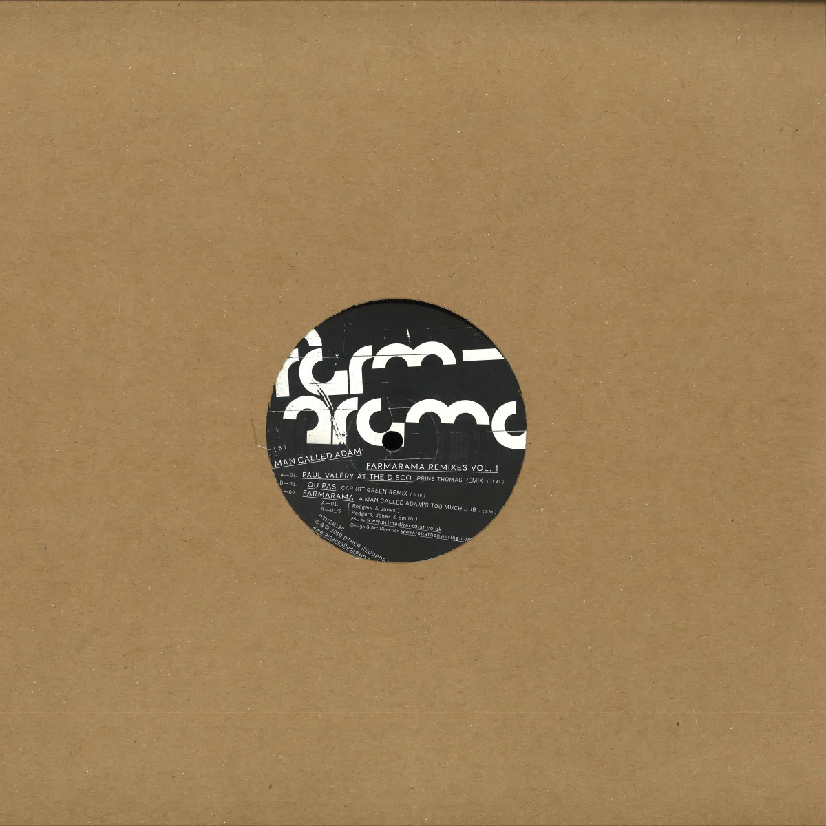 Back cover — A Man Called Adam — FARMARAMA REMIXES VOL 1