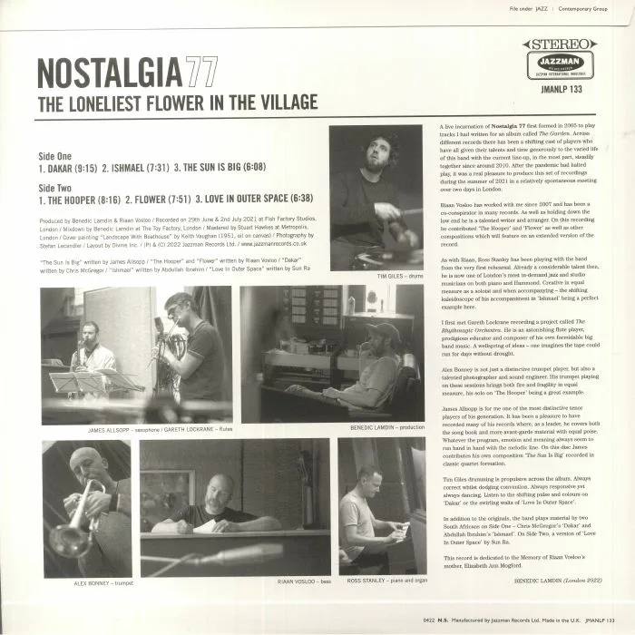 Обратная сторона обложки — NOSTALGIA 77 — The Loneliest Flower In The Village