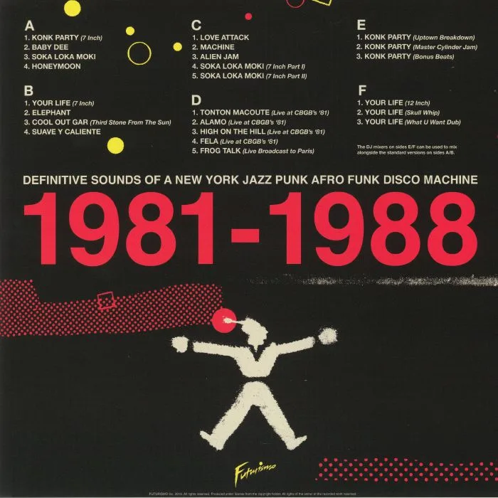Back cover — KONK — The Magic Force Of Konk 1981-1988 (Definitive Sounds Of A New York Jazz Punk Afro Disco Machine)