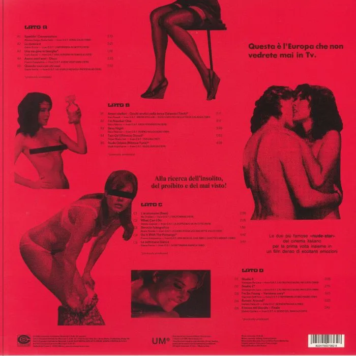Back cover — Eli ROTH / VARIOUS — Red Light Disco: Dancefloor Seductions From Italian Sexploitation Cinema (Soundtrack)