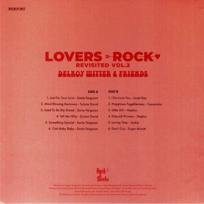 Обратная сторона обложки — Delroy WITTER / VARIOUS — Lovers Rock Revisited Vol 2