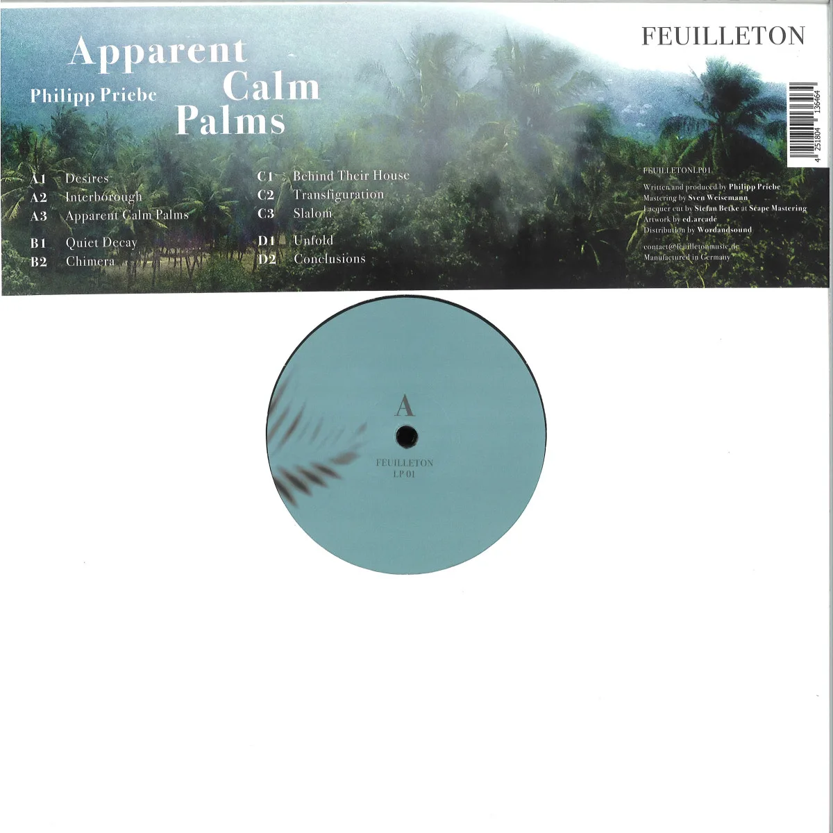 Philipp Priebe — Apparent Calm Palms LP 2x12"