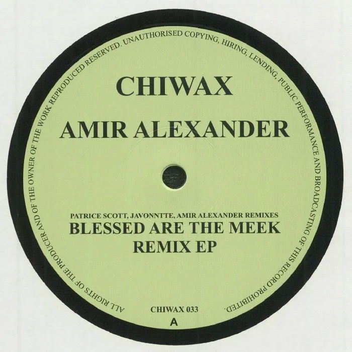 Лицевая сторона обложки — Amir ALEXANDER — Blessed Are The Meek Remix EP