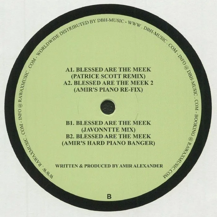 Обратная сторона обложки — Amir ALEXANDER — Blessed Are The Meek Remix EP