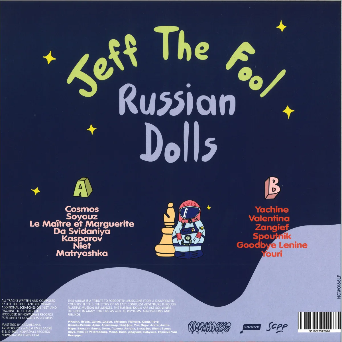 Обратная сторона обложки — Jeff The Fool — RUSSIAN DOLLS