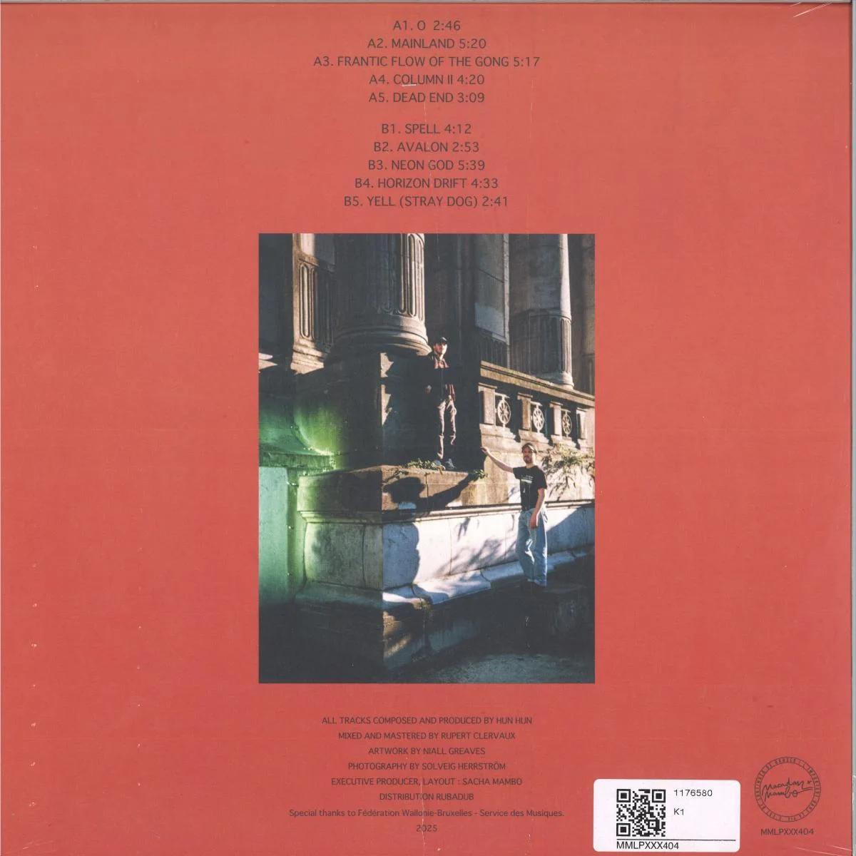 Back cover — HUN HUN — Frantic Flow Of The Gong