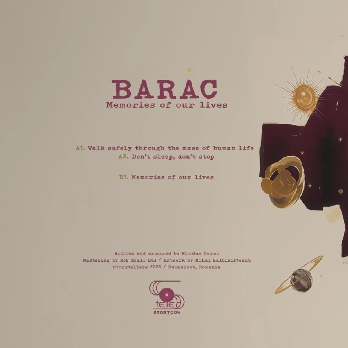 Back cover — Barac — Memories Of Our Lives