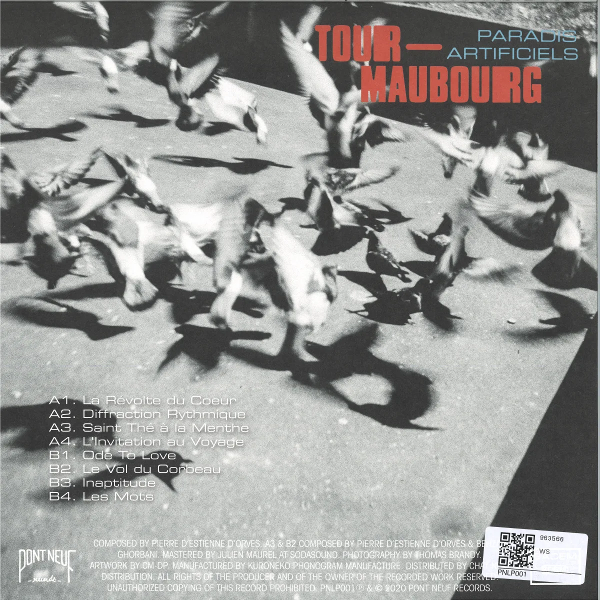Back cover — Tour-Maubourg — Paradis Artificiels LP