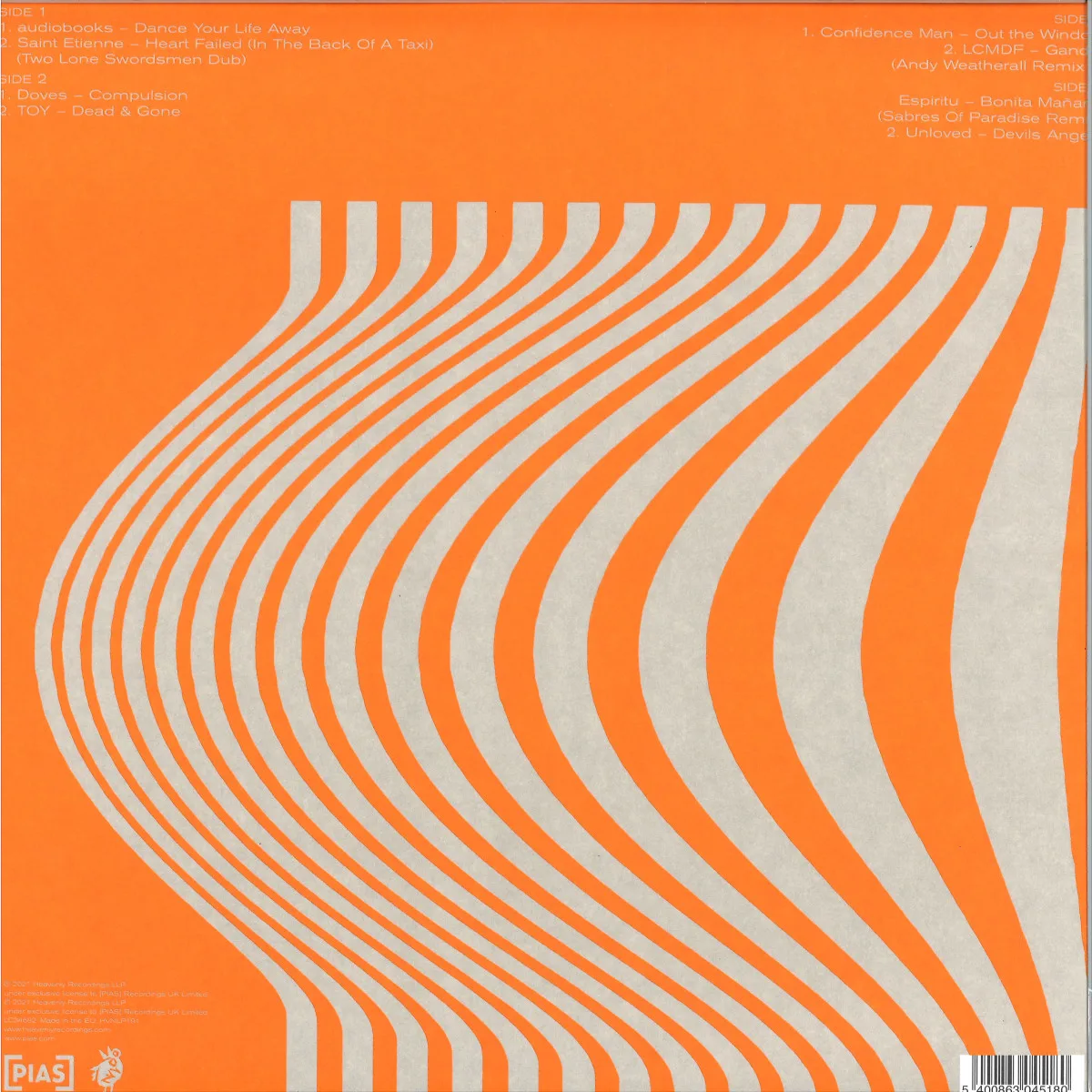 Обратная сторона обложки — Various — Heavenly remixes 4 - Andrew Weatherall volume 2 LP 2x12"