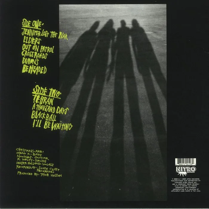 Обратная сторона обложки — The OFFSPRING — The Offspring (reissue)