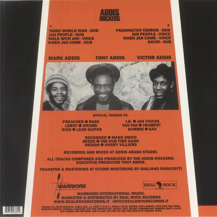 Back cover — ADDIS ROCKERS — Warriors (Record Store Day RSD 2026)