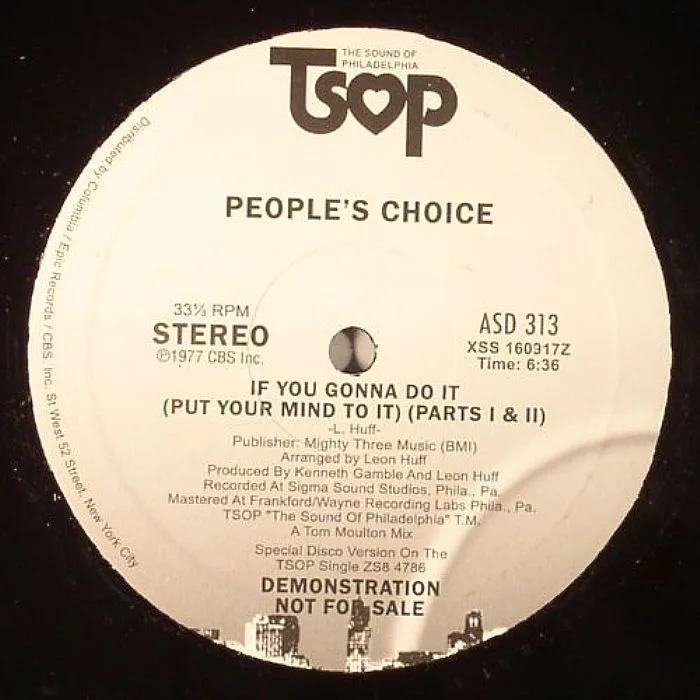Обратная сторона обложки — PEOPLE'S CHOICE — If You Gonna Do It (Put Your Mind To It)