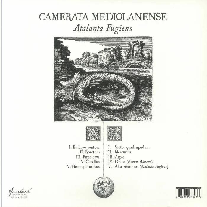Обратная сторона обложки — CAMERATA MEDIOLANENSE — Atalanta Fugiens