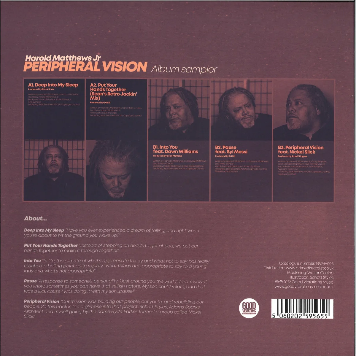 Back cover — Harold Matthews Jr — Peripheral Vision EP
