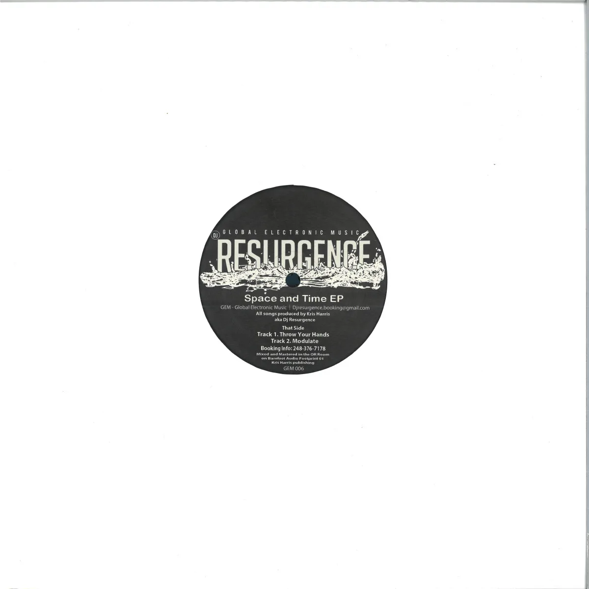 Back cover — DJ Resurgence — Space And Time EP