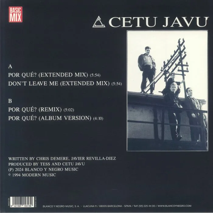 Back cover — CETU JAVU — Por Que?