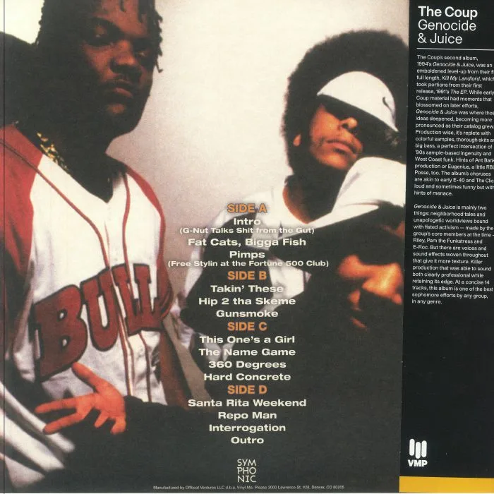 Back cover — The COUP — Genocide & Juice (reissue)