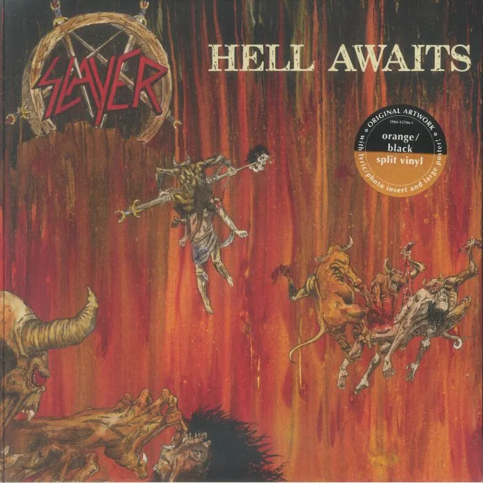 Лицевая сторона обложки — SLAYER — Hell Awaits (reissue)