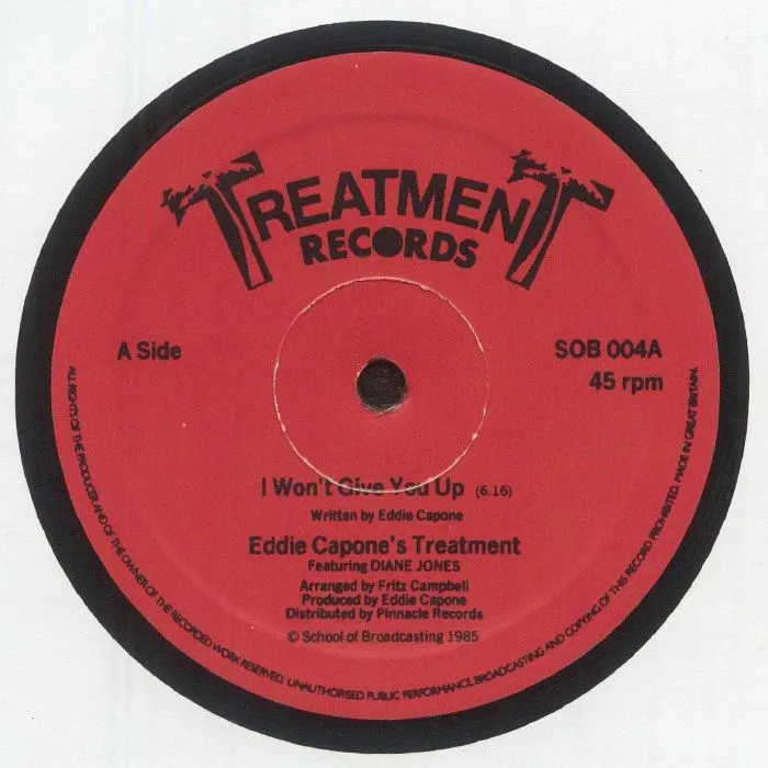 Лицевая сторона обложки — EDDIE CAPONE'S TREATMENT — I Won't Give You Up