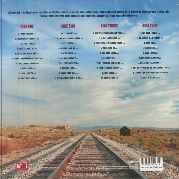 Обратная сторона обложки — Johnny CASH — The Best In Black (reissue)