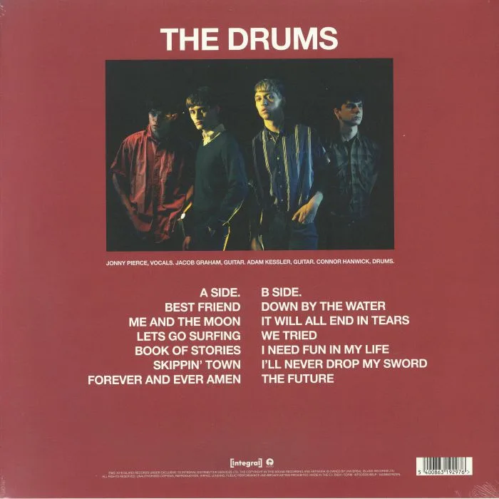 Back cover — The DRUMS — The Drums (reissue)