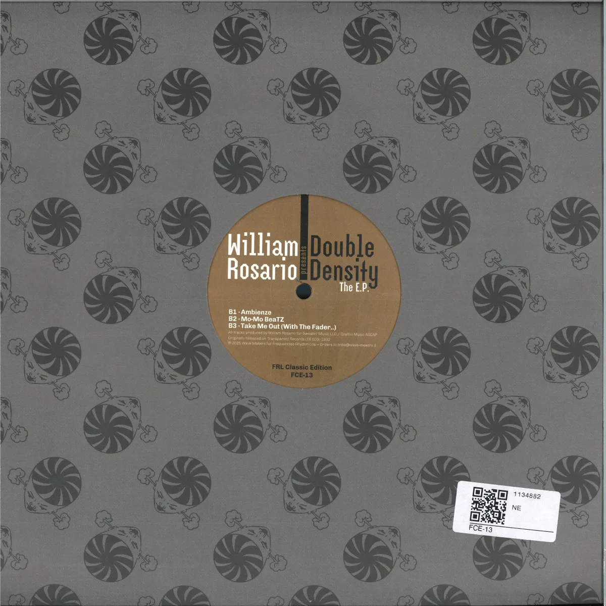 Back cover — William RosariopresentsDouble Density — The E.P.