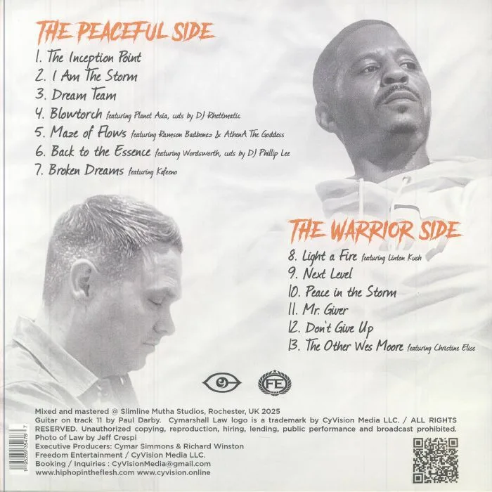 Back cover — CYMARSHALL LAW / SLIMLINE MUTHA — The Peaceful Warrior 2: Raw Self Expression