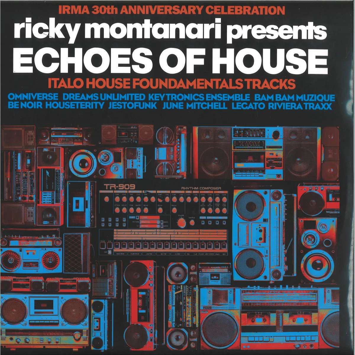 Лицевая сторона обложки — Ricky Montanaripresents(Various) — ECHOES OF HOUSE 2x12"