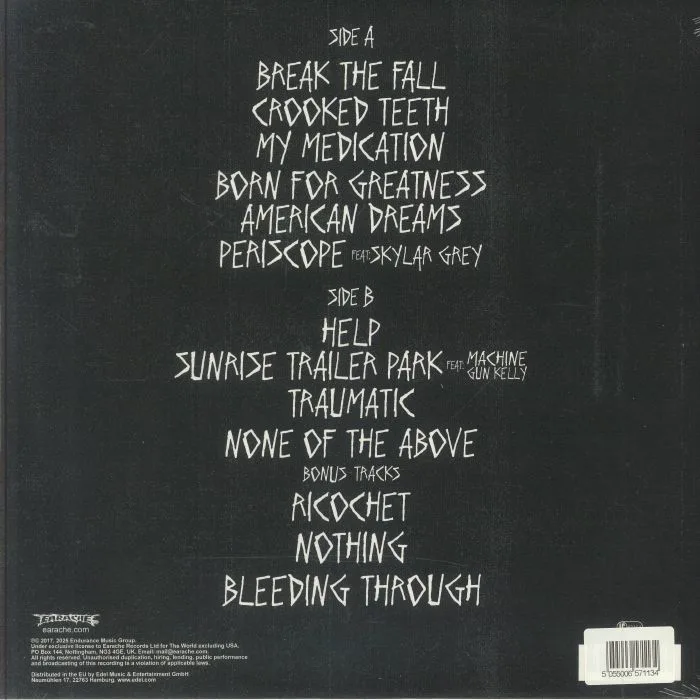 Back cover — PAPA ROACH — Crooked Teeth