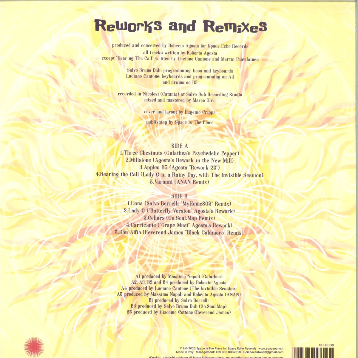 Back cover — Agosta — Reworks And Remixes
