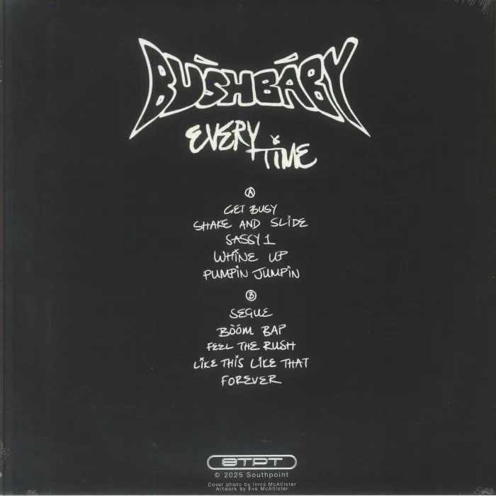 Обратная сторона обложки — Bushbaby — EVERY TIME LP
