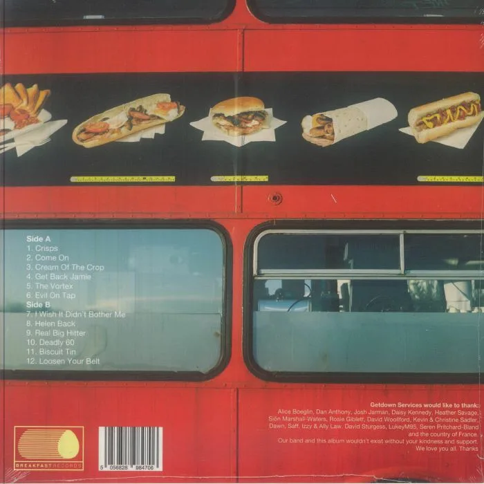 Обратная сторона обложки — GETDOWN SERVICES — Crisps (reissue)