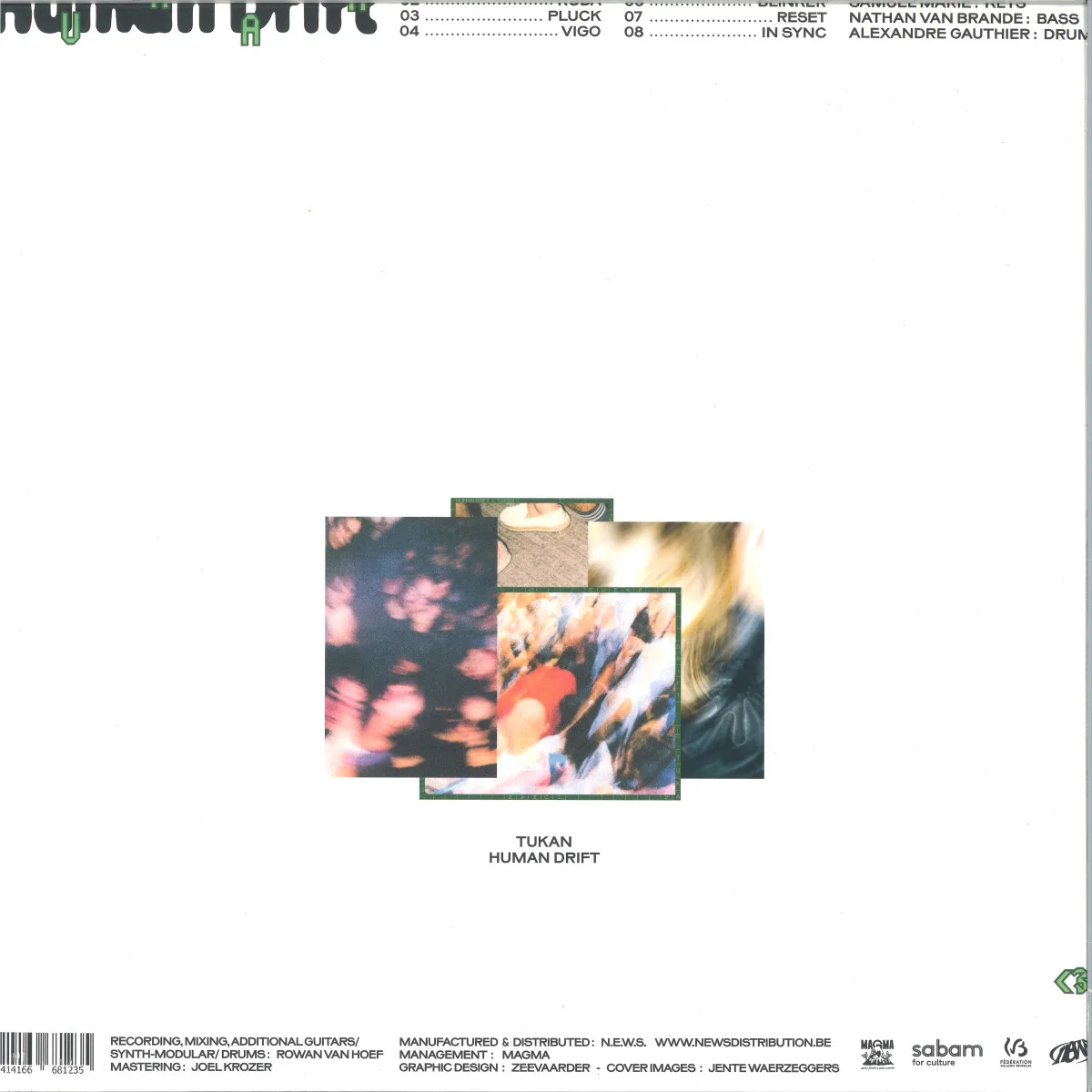 Back cover — Tukan — HUMAN DRIFT LP