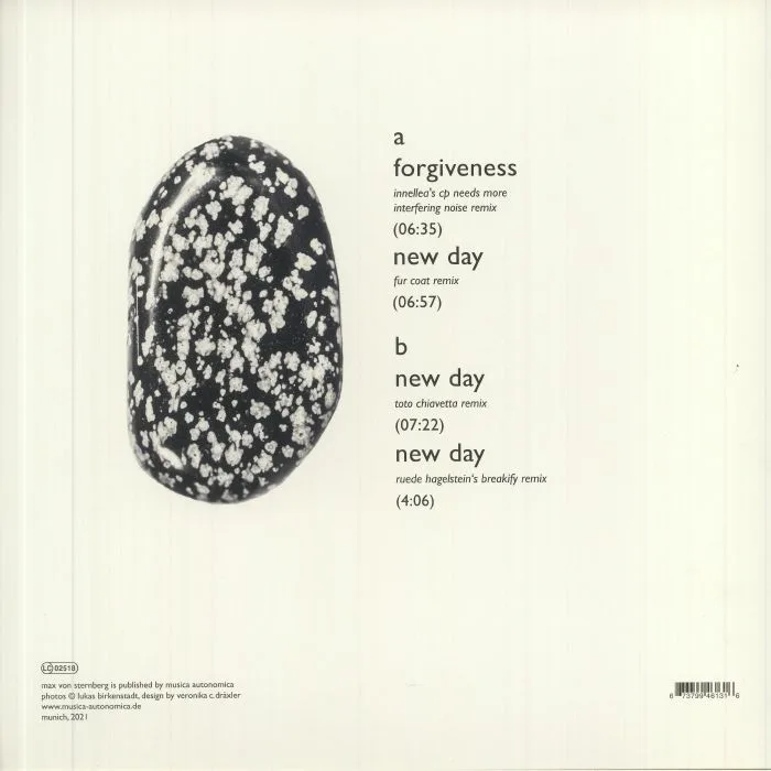 Back cover — Max VON STERNBERG — Forgiveness Remix EP