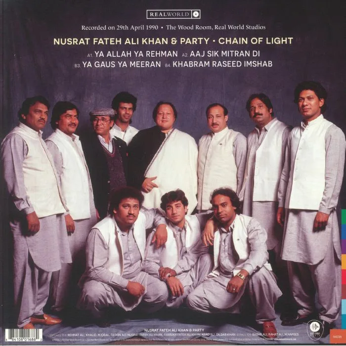 Обратная сторона обложки — Nusrat Fateh Ali KHAN & PARTY — Chain Of Light
