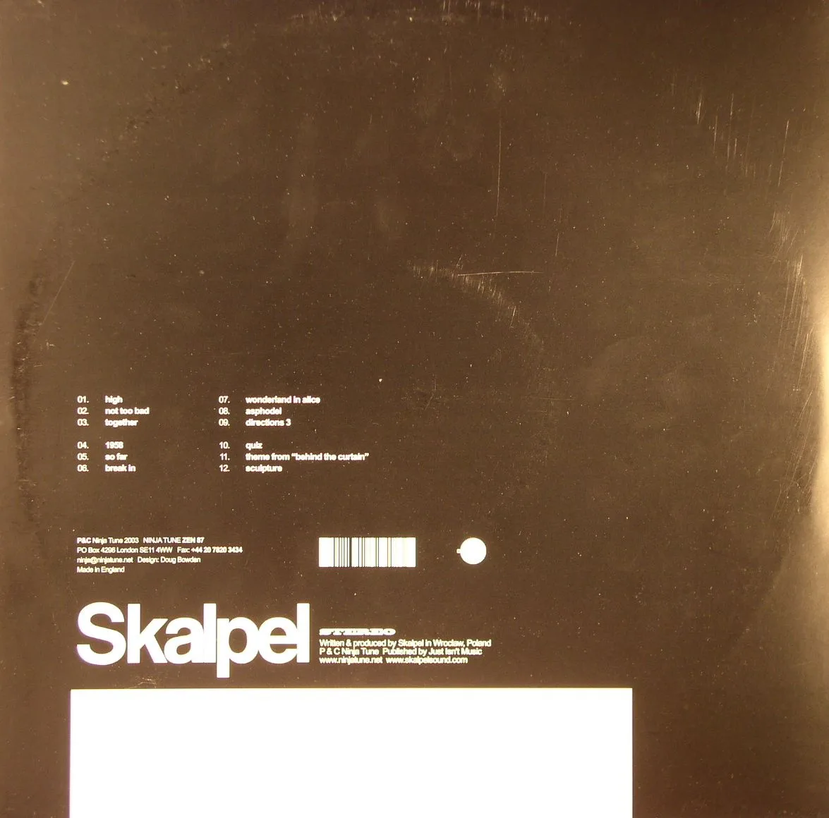 Обратная сторона обложки — SKALPEL — Skalpel